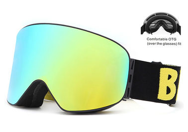 Winter Sports Rimless Mirrored Ski Goggles Two Ways Smooth Venting OEM Service supplier