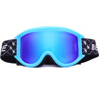 Blue Color Polarized Snowboard Goggles Double Layer Detachable PC Lens supplier