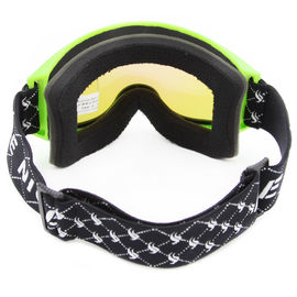 Green Color Comfortable Ski Glasses , Snow Goggles Adjustment Nylon Strap supplier
