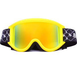 Yellow Color Anti Fogsnow Goggles , Ski Glasses Breathable For Outdoor Sports supplier