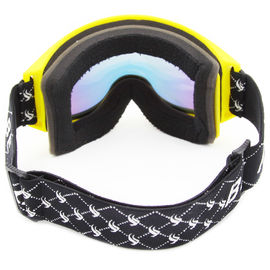 Yellow Color Anti Fogsnow Goggles , Ski Glasses Breathable For Outdoor Sports supplier