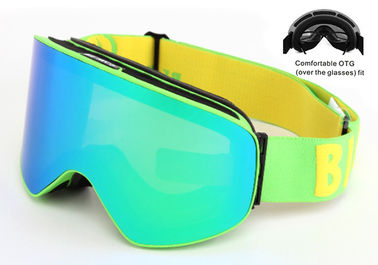 Interchangeable Snow Goggles Anti - Fog Multi Coloured Frameless Design supplier