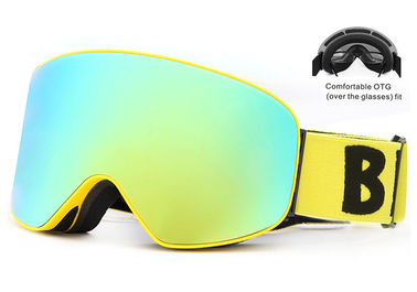 Detachable Ski Goggles Anti Scratch OTG Design Three Layer Foam Thickness 15mm supplier