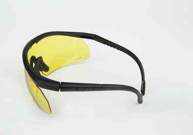 Yellow Mirrored Safety Glasses , Ultraviolet Protection Glasses Durable Flexible supplier