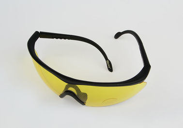 Yellow Mirrored Safety Glasses , Ultraviolet Protection Glasses Durable Flexible supplier