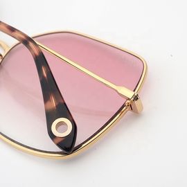 Custom Ladies Stylish Lifestyle Sunglasses Women Pentagon Shaped Metal Sunglasses supplier