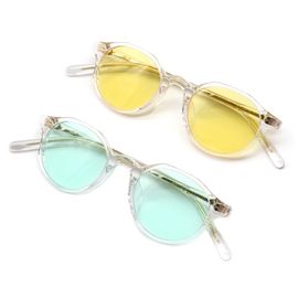 Fashion Clear Acetate Sunglasses Customized Size For Lady Traveling supplier