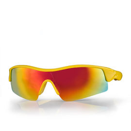 Yellow Color Polarized Sunglasses Interchangeable PC Lens Anti Slip Silicone Arm Tip supplier