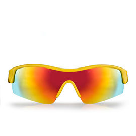 Yellow Color Polarized Sunglasses Interchangeable PC Lens Anti Slip Silicone Arm Tip supplier