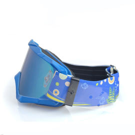 Comfortable Motocross Goggles UV400 Protection With Anti Slip Silicone Strap supplier
