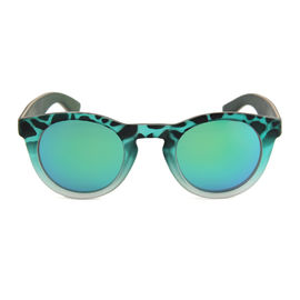 Special Shape Lifestyle Sunglasses Pc Frame Colored Wooden Temple Material supplier