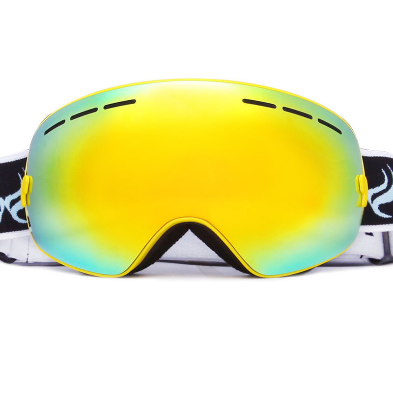 Low Profile Mirrored Ski Goggles UV400 Protection Quick Lens Replacement supplier